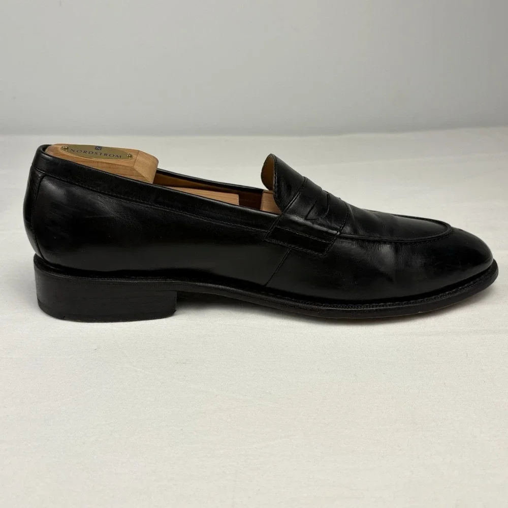 COLE HAAN/NIKEAIR Penny Loafers 10M Black Leather Goodyear Welted EUC Preppy